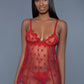 1 Piece Fine Mesh Heart Designed Slip Dress