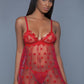 1 Piece Fine Mesh Heart Designed Slip Dress