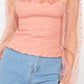 Square Neck Smocking Top