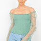 Square Neck Smocking Top