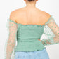 Square Neck Smocking Top