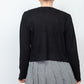 Cropped Zip-up Moto Suede Jacket