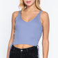 V-neck Side Ruched Sweater Top