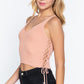 V-neck Side Ruched Sweater Top