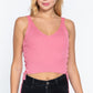 V-neck Side Ruched Sweater Top