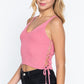 V-neck Side Ruched Sweater Top