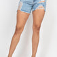 Ripped Five-pocket Mini Denim Shorts