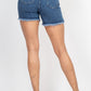 Ripped Five-pocket Mini Denim Shorts