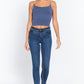 Elastic Strap Two Ply Dty Brushed Knit Cami Top