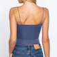 Elastic Strap Two Ply Dty Brushed Knit Cami Top