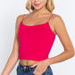 Elastic Strap Two Ply Dty Brushed Knit Cami Top