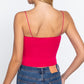 Elastic Strap Two Ply Dty Brushed Knit Cami Top