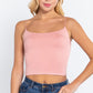 Elastic Strap Two Ply Dty Brushed Knit Cami Top