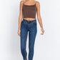 Elastic Strap Two Ply Dty Brushed Knit Cami Top