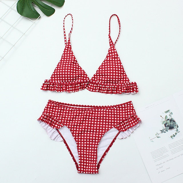 Summer Ruffles Padded Two Piece Bikini Set